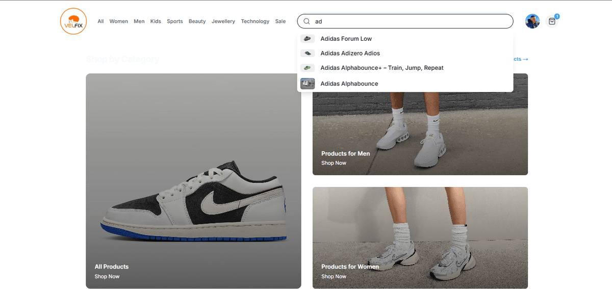 Velfix Ecommerce Platform